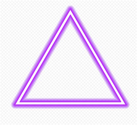 Hd Purple Glowing Triangle Neon Png Citypng