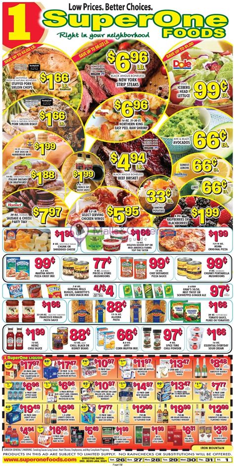 Super 1 foods (texarkana, tx). Super One Foods Weekly ad valid from 12/26/2020 to 01/01 ...