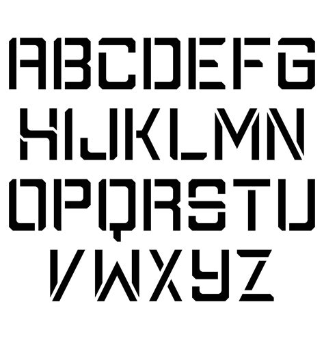 Medium Alphabet Stencils 10 Free Pdf Printables Printablee