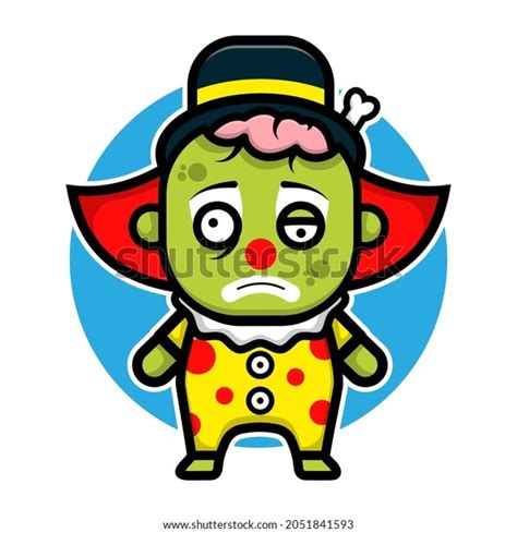 Cute Zombie Clown Cartoon Character Stock Vector Royalty Free