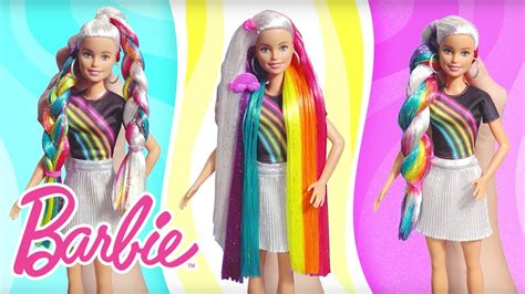 Barbie Rainbow Sparkle Hair Doll Featuring Extra Long Blonde Hair With A Hidden Rainbow Of Five