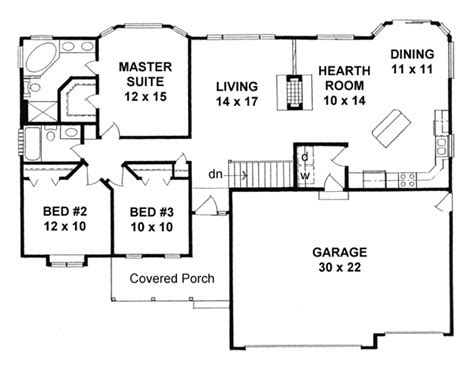 Ranch House Plan Chp 27642 At House Plans One