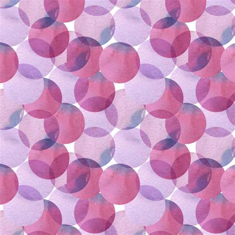 Pink Circles Abstract Seamless Pattern Round Shape Intersection