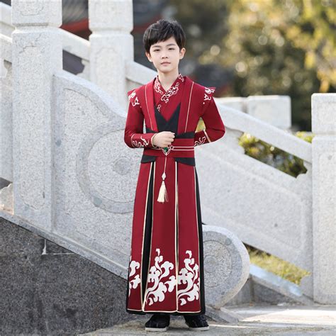 Boy Hanfu Children Master Prince Warrior Swordsman Drama Cosplay