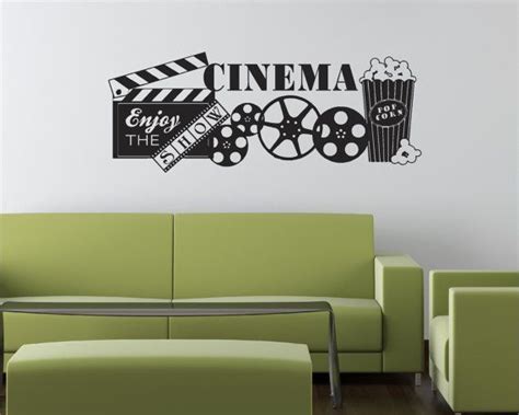 Enjoy The Show Cinema Wall Decal This Vinyl Cinema Wall Decal With