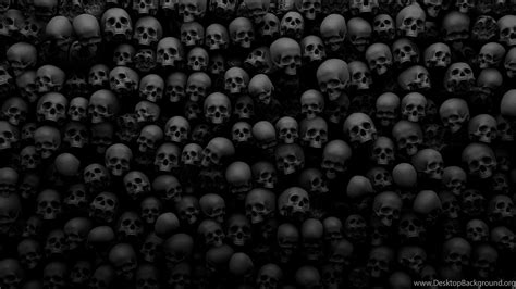 Skull Black Skulls 3d Many Wallpaperskull Hd Wallpaper