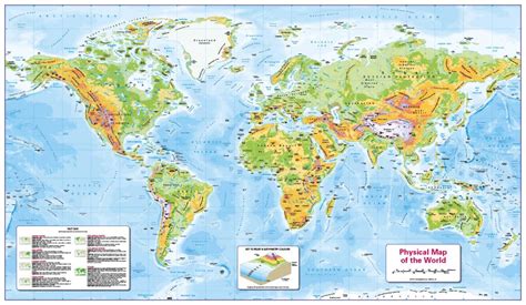 Childrens Physical Map Of The World Cosmographics Ltd
