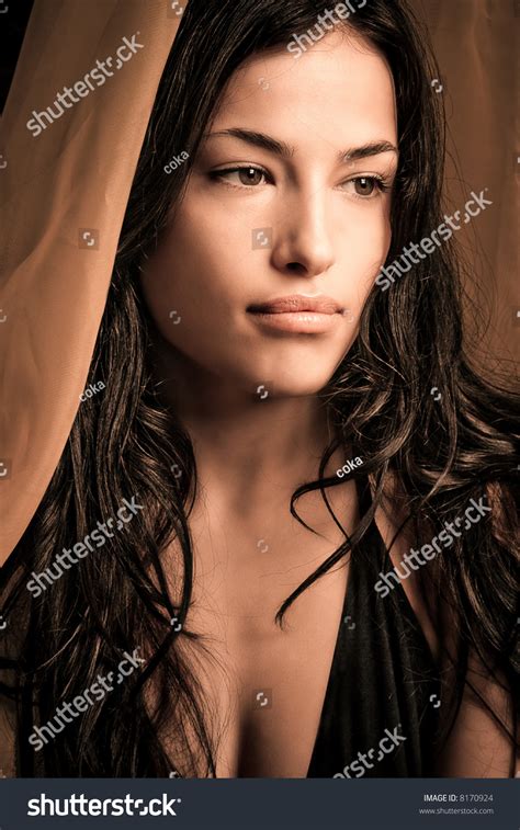 The fake version does not have the tag. Young Black Hair Woman Portrait Stock Photo 8170924 ...