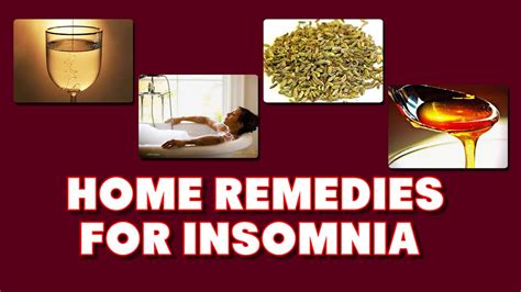 4 Home Remedies For Insomnia Youtube