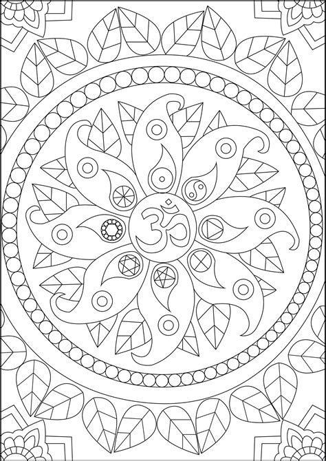 Find inner peace with this coloring page featuring various Zen symbols