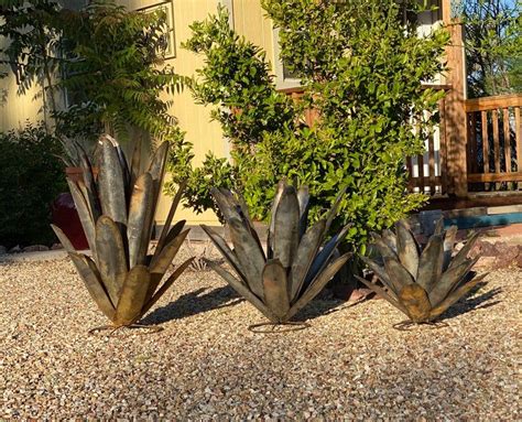 Rustic Life Size Metal Agave Arizona Cactus Metal Yard Art Yard Art