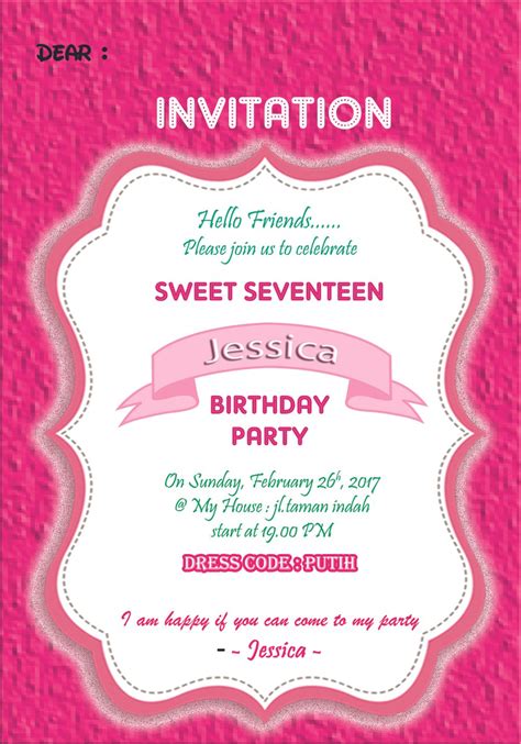 Contoh Formal Invitation Birthday Party Images And Photos Finder