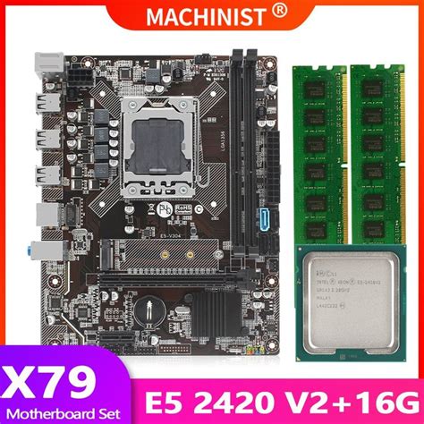 X79 E5 Motherboard Lga 1356 Set Kit With Intel Xeon E5 2420 V2 Cpu Processor And 16gb 2 8gb