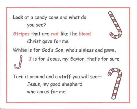 Print and cut apart the poems and attach to a candy cane, craft, or activity to share the truth of christmas. Free Candy Cane Poem for You | Wee Can Know