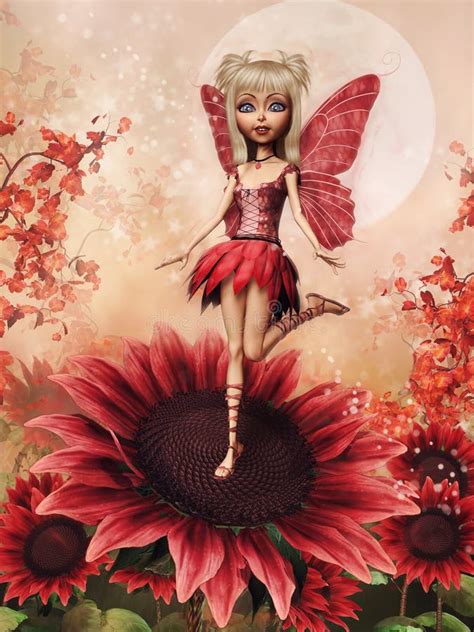 Fairy Girl And A Moon Stock Illustration Illustration Of Fantasy