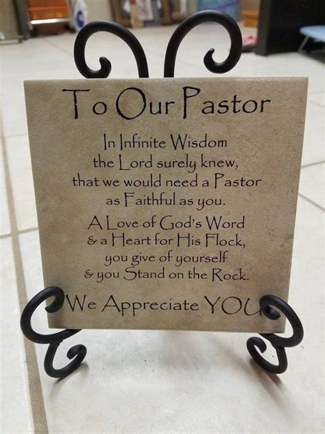 6x6 Thin Tile Plaque Pastor Appreciation T Art Decor Etsy