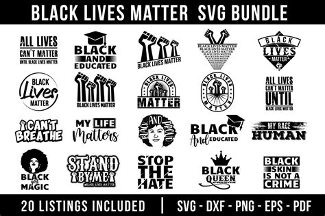 Black Lives Matter Svg Bundle Vol7 Pre Designed Illustrator Graphics
