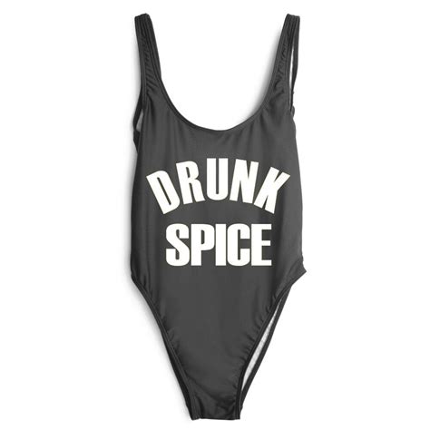 Customn Bodysuit Drunk Spice Swimsuit Bathing Suit Women Sexy Low Back High Cut Bodysuits One