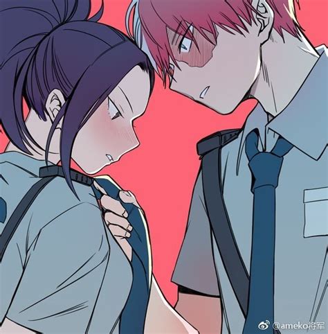 Todoroki Shouto And Yaoyorozu Momo Anime Casal Anime