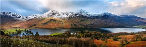 Buttermere Winter Panorama Canvas Dave Massey Lake District Photography