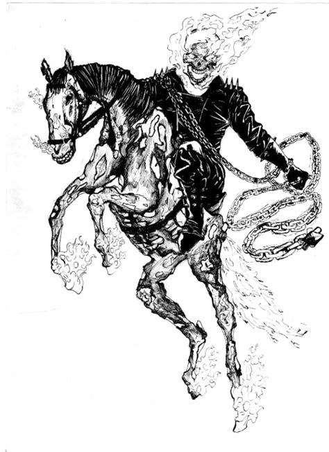 Ghost Rider Rideing Horse By Skyisgreat On Deviantart