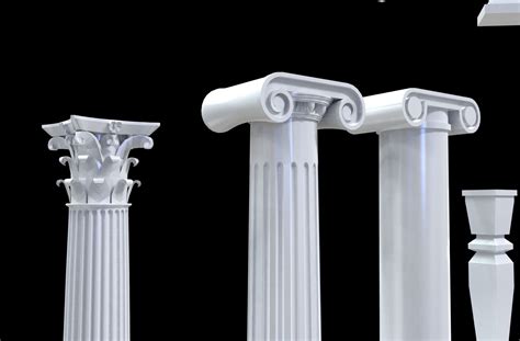 Classical Columns Pillar Decorate 3d Model 2 3d Model Cgtrader