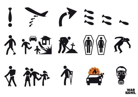 Stick Figures Street Signs War Character Basic Drawing Lettering