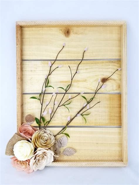 Rustic Floral Decor Cottage Chic Wall Decor 3d Flower Wall Art