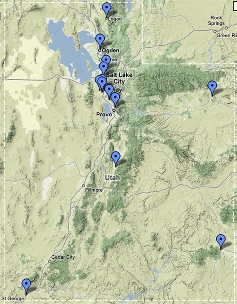 34 Map Of Lds Temples In Utah Maps Database Source