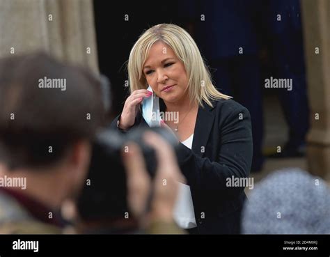 Michelle O Neill Mla Deputy First Minister Northern Ireland Executive Removing Face Mask Prior