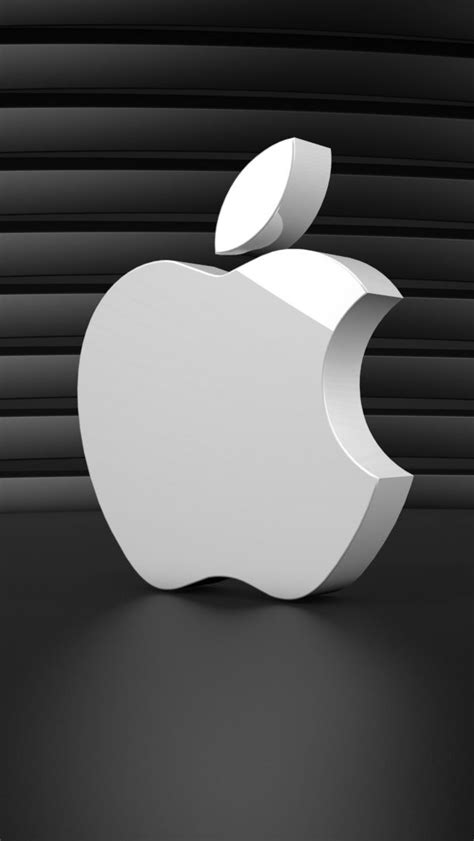 An Apple Logo Is Shown On A Black Background With Shutters In The