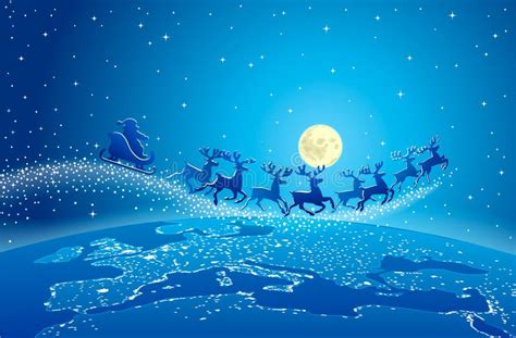 santa claus flying reindeer world stars stock vector image my xxx hot girl