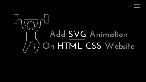 How To Add Svg Image Animation On Html Css Website Tutorial Youtube