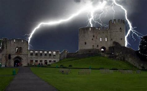 Dudley Castle Struck By Lightningnot It Photoshopped