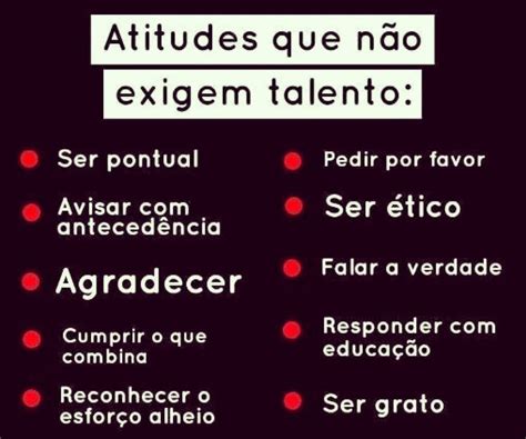 Atitudes Que Não Exigem Talento