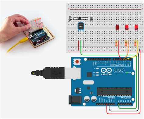 Tmp36 Temperature Sensor With Arduino In Tinkercad 7 Steps With