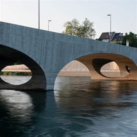 Christ And Gantenbein Adds Concrete New Aare Bridge Over Swiss River