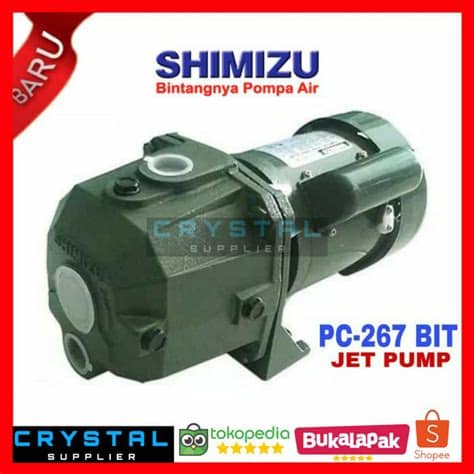Tabung, switch otomatis, pressuere gauge. JET PUMP SHIMIZU PC-267 BIT Pompa Air / PC267BIT Sumur ...