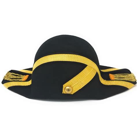 Wool Felt Bicorne Military Naval Hat