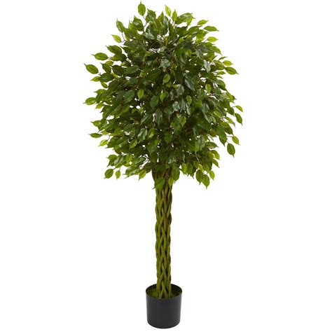 Nearly Natural 5 Ft Uv Resistant Indooroutdoor Ficus Artificial Tree