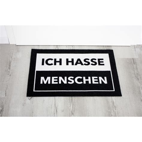 Und für so einen kindergeburtstag muss man ganz schön viel aber: Fußmatte Ich hasse Menschen - lustiger Fußabstreifer ...