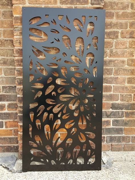 Metal Privacy Screen Decorative Panel Outdoor Garden Fence Art Metal