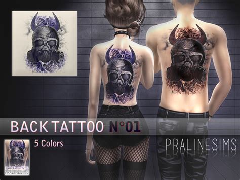 Back Tattoo N01 By Pralinesims At Tsr Sims 4 Updates