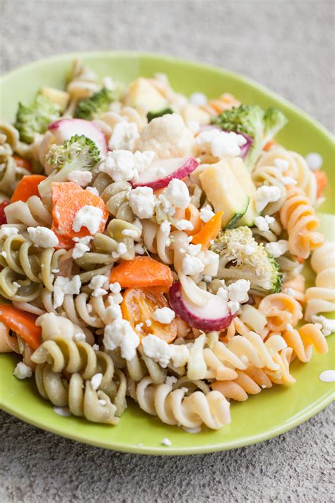 Quick And Easy Lunches Marinated Vegetable Pasta Salad With Feta