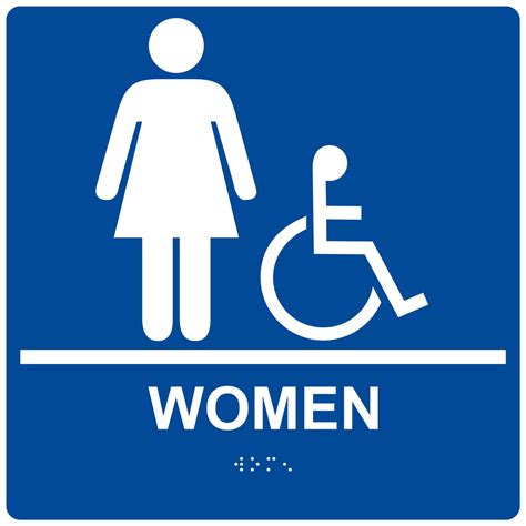 Ada Women With Symbol Braille Sign Rre 130 99whtonblu Womens Girls