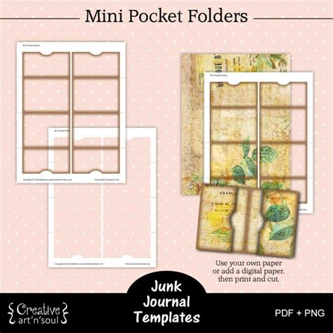 Printable Junk Journal Folders Creative Artnsoul