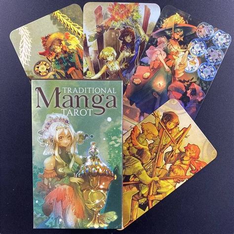 Traditional Manga Tarot Card Oracle Deck 78 Cards Divination Etsy