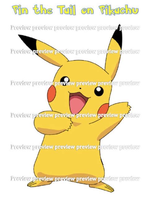 Printable Pin The Tail On Pikachu Printable Word Searches