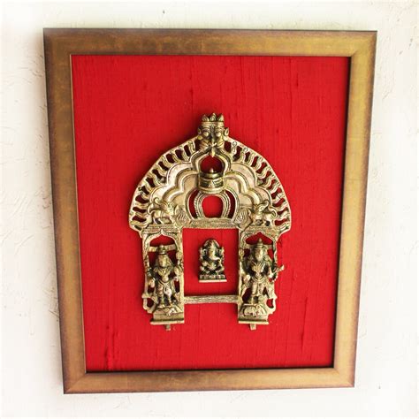 Magnificent Brass Temple Prabhavali With Temple Worshippers And Etsy