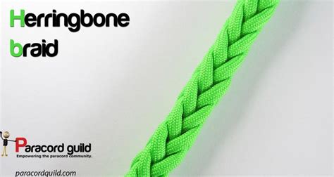Types of paracord weave, braids, and knots. The herringbone braid | Herringbone braid, Paracord ...